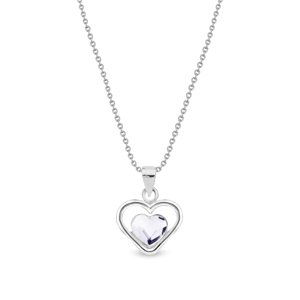 Náhrdelník čirý se Swarovski Elements Sweetheart NM28086C Krystal S,Náhrdelník čirý se Swarovski Elements Sweetheart NM28086C Krystal S