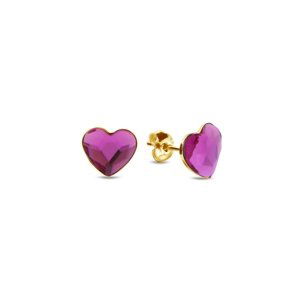 Náušnice růžové se Swarovski Elements Heart KG2808F Fuchsia,Náušnice růžové se Swarovski Elements Heart KG2808F Fuchsia