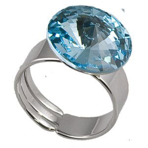 Prsten Rivoli se Swarovski Elements Aqua 14 mm,Prsten Rivoli se Swarovski Elements Aqua 14 mm