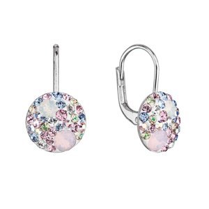 Stříbrné náušnice visací s krystaly Swarovski růžové jemné 31315.3 Magic Rose,Stříbrné náušnice visací s krystaly Swarovski růžové jemné 31315.3 Magic