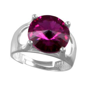 Prsten se Swarovski Elements Rivoli Fuchsia 12 mm,Prsten se Swarovski Elements Rivoli Fuchsia 12 mm