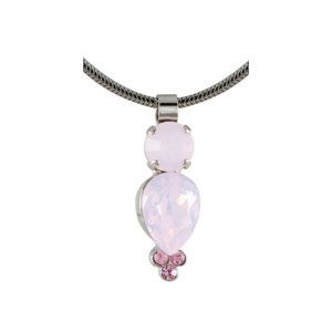 Náhrdelník s Křišťálem Swarovski Elements ve tvaru kapky C27113F136, Rose (růžová),Náhrdelník s Křišťálem Swarovski Elements ve tvaru kapky C27113F136