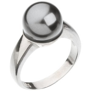 Prsten šedá perla se Swarovski Elements 35022.3 Grey 10 mm 52,Prsten šedá perla se Swarovski Elements 35022.3 Grey 10 mm 52