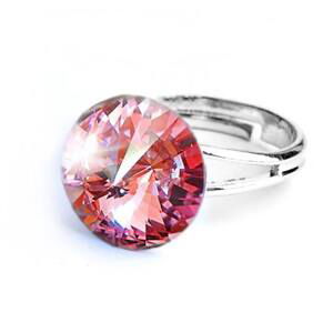 Prsten růžový Rivoli se Swarovski Elements Rose 12 mm,Prsten růžový Rivoli se Swarovski Elements Rose 12 mm