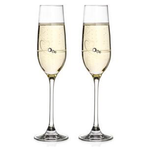 Sklenice na sekt se Swarovski Elements Petit Flutes-Heart 150 ml,Sklenice na sekt se Swarovski Elements Petit Flutes-Heart 150 ml