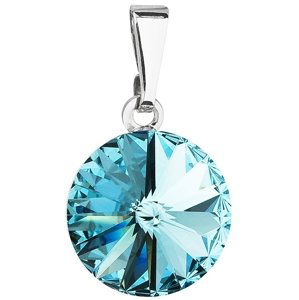 Přívěsek tyrkysový Rivoli se Swarovski Elements Light Turquoise 12 mm,Přívěsek tyrkysový Rivoli se Swarovski Elements Light Turquoise 12 mm