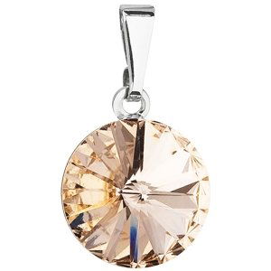 Přívěsek béžový Rivoli se Swarovski Elements Light Peach 12 mm,Přívěsek béžový Rivoli se Swarovski Elements Light Peach 12 mm