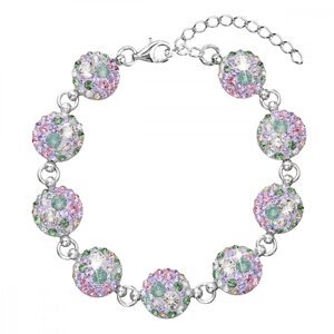 Stříbrný náramek se Swarovski krystaly mix barev 33048.3 Sakura,Stříbrný náramek se Swarovski krystaly mix barev 33048.3 Sakura