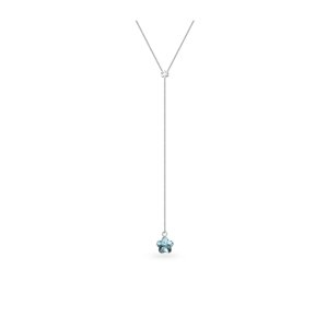 Náhrdelník se Swarovski Elements květinka Krystal + Aqua,Náhrdelník se Swarovski Elements květinka Krystal + Aqua