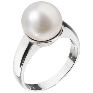 Stříbrný prsten s bílou říční perlou 25001.1 58,Stříbrný prsten s bílou říční perlou 25001.1 58