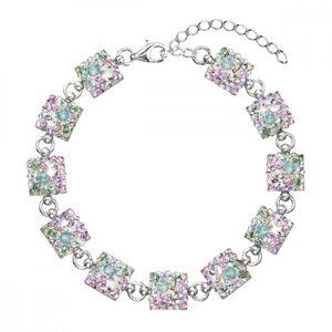 Stříbrný náramek se Swarovski krystaly mix barev 33047.3 Sakura,Stříbrný náramek se Swarovski krystaly mix barev 33047.3 Sakura