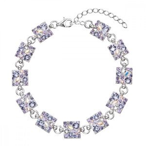 Stříbrný náramek se Swarovski krystaly fialový 33047.3 Violet,Stříbrný náramek se Swarovski krystaly fialový 33047.3 Violet