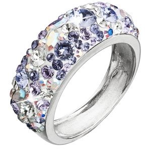 Stříbrný prsten s krystaly Swarovski fialový 35031.3 Violet 52,Stříbrný prsten s krystaly Swarovski fialový 35031.3 Violet 52