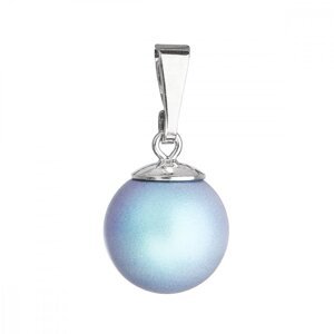 Stříbrný přívěšek s kulatou světle modrou matnou Swarovski perlou 34150.3 Light Blue,Stříbrný přívěšek s kulatou světle modrou matnou Swarovski perlou