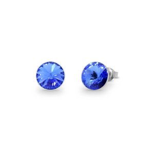 Náušnice modré Rivoli se Swarovski Elements Sweet Candy Studs K1122SS39SA sapphire 8 mm,Náušnice modré Rivoli se Swarovski Elements Sweet Candy Studs