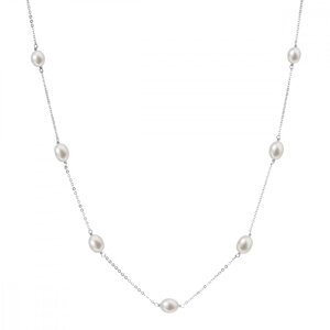 Perlový náhrdelník z pravých říčních perel bílý 22016.1,Perlový náhrdelník z pravých říčních perel bílý 22016.1