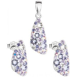 Sada šperků s krystaly Swarovski náušnice a přívěsek fialový 39167.3 Violet,Sada šperků s krystaly Swarovski náušnice a přívěsek fialový 39167.3 Viole