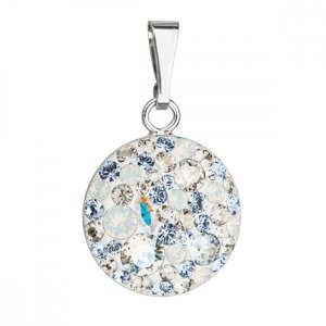 Stříbrný přívěsek s krystaly Swarovski modrý kulatý 34225.3 Light Sapphire,Stříbrný přívěsek s krystaly Swarovski modrý kulatý 34225.3 Light Sapphire