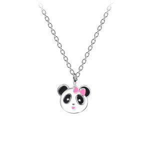 Dětský stříbrný náhrdelník s pandou