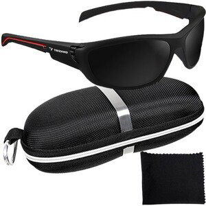 Trizand Sportovní Polarizační Sluneční Brýle s UV Filtrem a Plastovými Čočkami, ABS Rám, 15.5/14/4 cm
