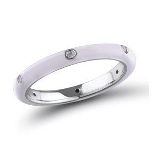 Pozlacený prsten se zirkony perleťové barvy pozlacená chirurgická ocel PST869BR7