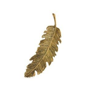 Dámská sponka do vlasů Leaf, starozlatá/stříbrná/zlatá, bižuterní kov, 9.5x2.5 cm