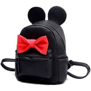 Malý dámský batoh Minnie Mouse, červená ekokoža, 22x17x9 cm