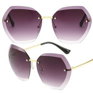 Dámské Sluneční Brýle bez Obrouček, Kovový Rám, UV 400 Filtrem, Velikost 62 mm x 58 mm