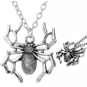 Gotický náhrdelník s pavoukem tarantule, retro styl, šperkařský kov bez niklu, 50 cm