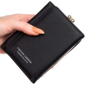 Elegantní dámská peněženka z ekologické umělé kůže, černá, 12x8.5x4.5 cm