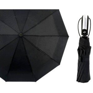 Automatický skládací deštník Parasol Black Elegant, černý, s ochranou proti UV záření, 114 cm