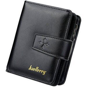 Pánská elegantní kožená peněženka na patentku černá