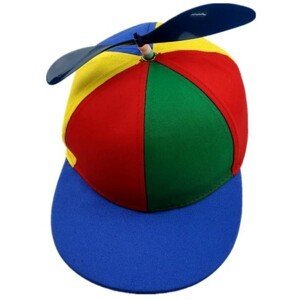 Univerzální duhová baseballová čepice s vrtulí, 100% bavlna, obvod cca 50-55 cm