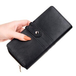 Velká dámská peněženka, elegantní design, ekologická umělá kůže, 19.3x9.5x3.5 cm