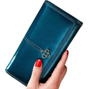 Camerazar Dámská peněženka velká elegantní kožená modrá