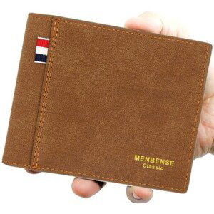 Pánská peněženka z hnědé kvalitní umělé kůže, 12x9,5x1,5 cm, s 10 přihrádkami