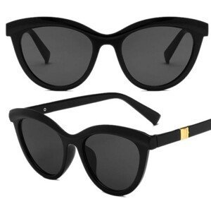 Dámské sluneční brýle s kočičíma očima, plast, UV400 filtr kategorie 3D, délka nožek 145 mm