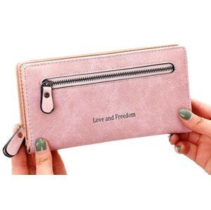 Velká dámská peněženka z ekologické umělé kůže, praktická pro iPhone, 19x10x3 cm