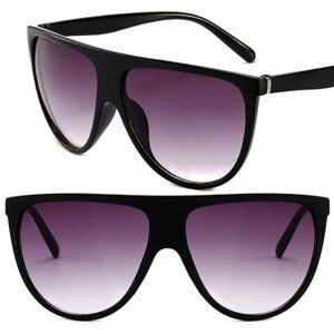 Velké Retro Sluneční Brýle pro Ženy, Černé, Plastový Rám, UV Filtr 400 Kat. 3