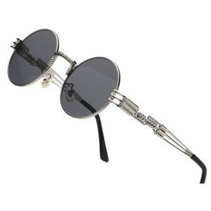 Unisex Retro Steampunkové Kulaté Brýle, Kovové, UV 400 Filtr, Šířka Skel 55 mm