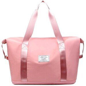 Příruční cestovní taška do letadla, růžová, nylon, 56x30 cm s dvojitým dnem