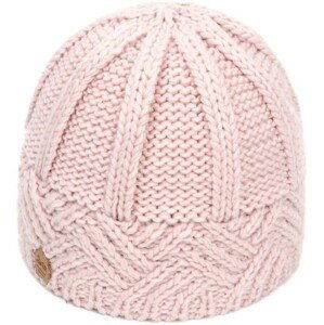 Dámská zateplená pletená zimní čepice, růžová, 100% akrylové vlákno, univerzální velikost
