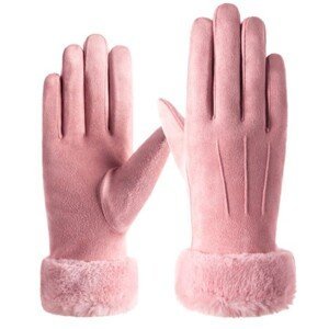 Dámské zimní rukavice Soft Touch, růžové, polyester, 23.5 cm