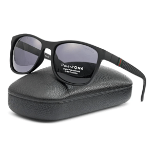 Pánské polarizační sluneční brýle, černé, UV-400 kat. 3 filtr, s pevným pouzdrem