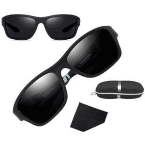 Pánské sportovní sluneční brýle s polarizací, černé, plastový rám, UV 400 kat. 3 filtr