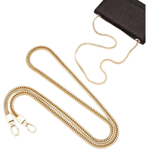 Univerzální kovový popruh na kabelku, zlatý, 120 cm