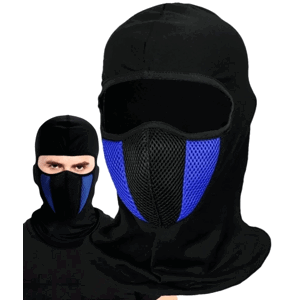 Univerzální Prodyšná Motorkářská Maska Balaclava, Černá, 100% Polyester, 30x30x5 cm