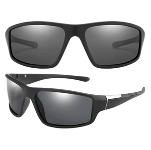 Camerazar Polarizační sportovní brýle pro muže, lehké, černé, s UV ochranou