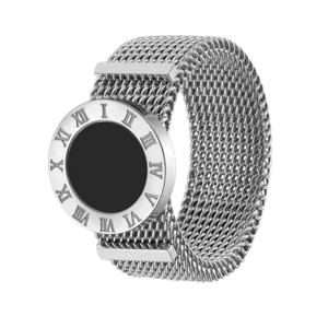 Camerazar Dámský prsten Římské hodiny, stříbrný, z chirurgické oceli