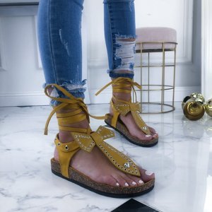 Žluté trendy sandálky